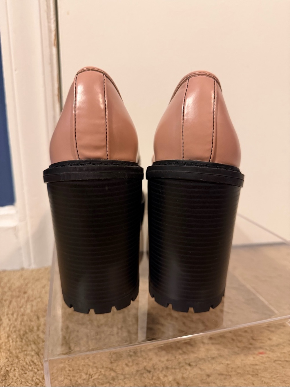 Madden Girl Rose Pink Chunky Platform Loafers size 11 - Picture 6 of 6